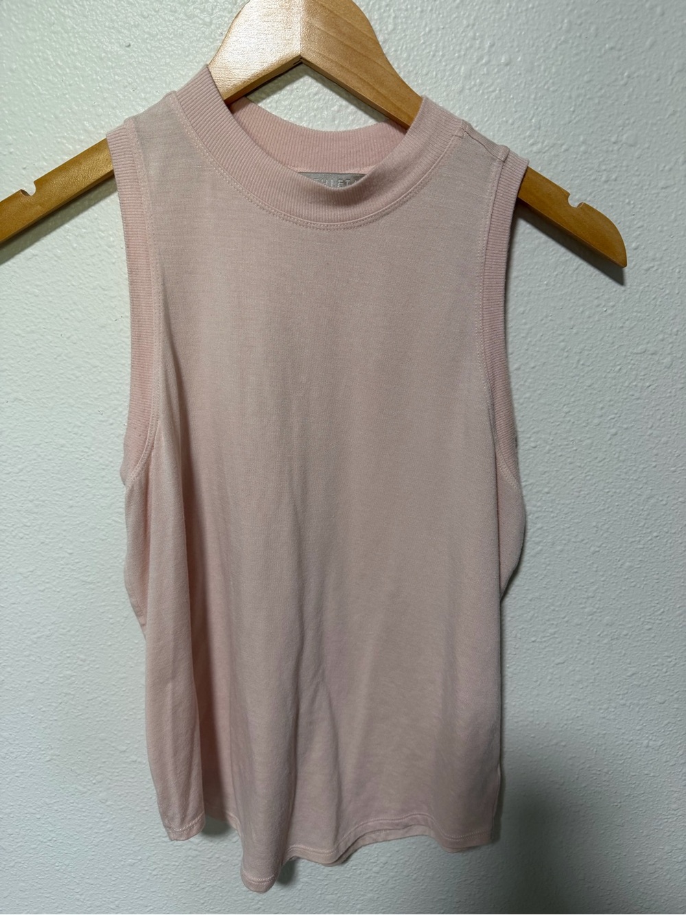 Athleta Light Pink Mock Neck Sleeveless Tank